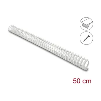 Delock lankstus kabelių kanalas su lipnia juosta ir varžtais 34 x 35 mm – ilgis 50 cm pilkas