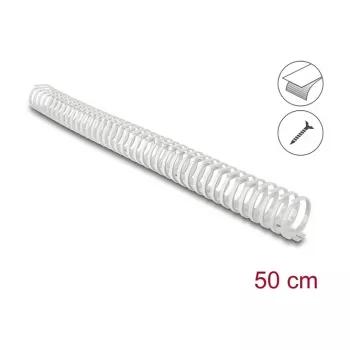 Delock Flexible Self-Adhesive Screwable Cable Duct 45 x 46 mm - ilgis 50 cm pilka