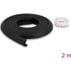 Delock putų apsauginė kraštų juosta 24 x 8 mm - 2 m ilgio, juoda (18485)