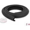 Delock putų apsauga nuo smūgių kraštams 35 x 8 mm - 2 m ilgio, juoda (18488)