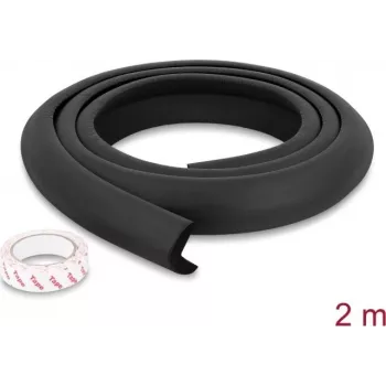 Delock putų apsauga nuo smūgių kraštams 35 x 8 mm - 2 m ilgio, juoda (18488)