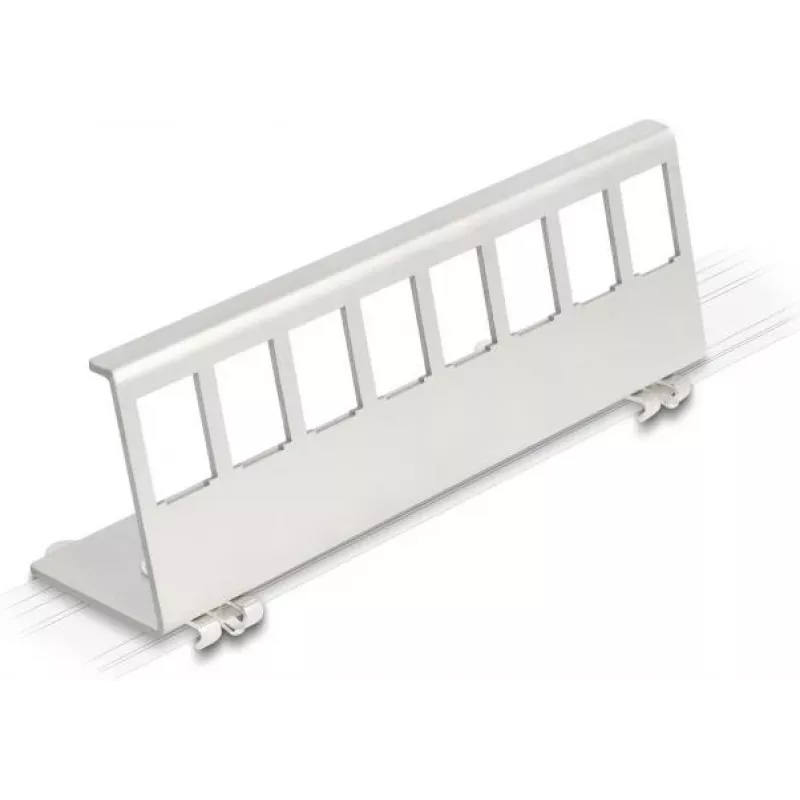 Delock keystone modulių laikiklis 8 vietų, metalinis, DIN bėgiui (90657)