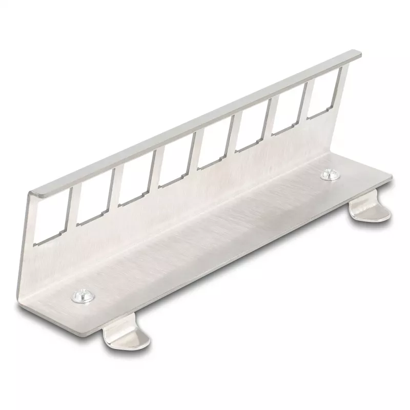 Delock keystone modulių laikiklis 8 vietų, metalinis, DIN bėgiui (90657)