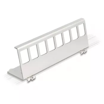 Delock keystone modulių laikiklis 8 vietų, metalinis, DIN bėgiui (90657)