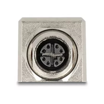 Delock M12 adapteris X-coded 8 kontaktų moteriškas į RJ45 moterišką Cat.6A STP ekranuotas tiesus