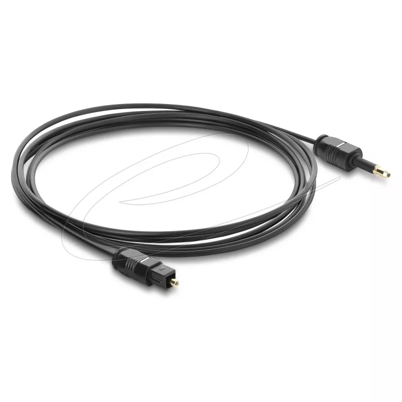 Delock optinis garso kabelis – Mini TOSLINK 3,5 mm į TOSLINK, 2 m, juodas