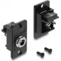 Delock skydinio montavimo DC maitinimo lizdas 5,5 x 2,5 mm, moteriškas, litavimo kontaktai, juodas 91186