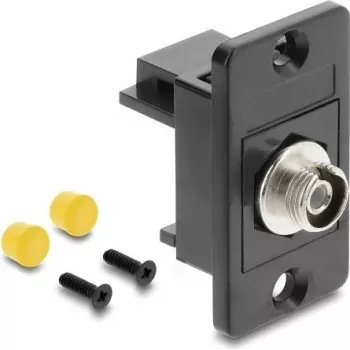 DELOCK FC Simplex panelinis adapteris, metalinis korpusas, keramikinė įvorė, juodas (91189)