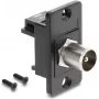 DELOCK 91204 skydelio tvirtinimo IEC C14 kištukas – F tipo lizdas adapteris, juodas