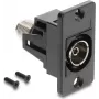 DELOCK IEC C14 į F-Type moterišką adapterį, skydo montavimo, juodas 91195