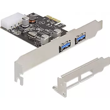 Delock PCI Express x1 plokštė su 2 x USB 3.2 Gen 1 Type-A, Low-Profile