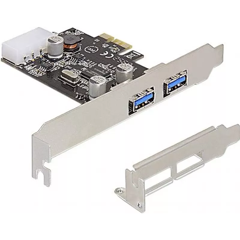 Delock PCI Express x1 plokštė su 2 x USB 3.2 Gen 1 Type-A, Low-Profile