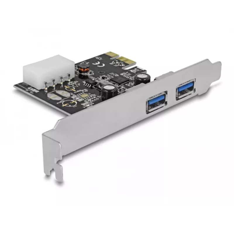Delock PCI Express x1 plokštė su 2 x USB 3.2 Gen 1 Type-A, Low-Profile
