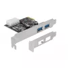 Delock PCI Express x1 plokštė su 2 x USB 3.2 Gen 1 Type-A, Low-Profile