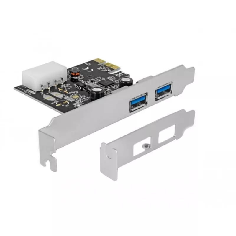 Delock PCI Express x1 plokštė su 2 x USB 3.2 Gen 1 Type-A, Low-Profile