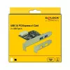 Delock PCI Express x1 plokštė su 2 x USB 3.2 Gen 1 Type-A, Low-Profile