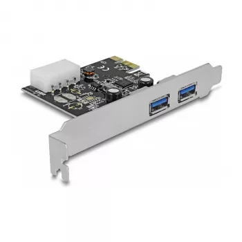 Delock PCI Express x1 plokštė su 2 x USB 3.2 Gen 1 Type-A, Low-Profile