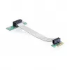 Delock PCI Express x1 į x1 prailginimo plokštė su lanksčiu kabeliu, 13 cm, kairės orientacijos