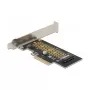 Delock PCI Express x4 plokštė į 1 x vidinį NVMe M.2 Key M 80 mm - Low Profile formatas 90047