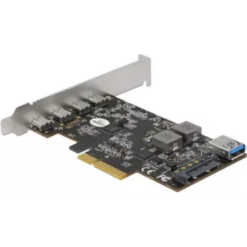 Delock PCI Express x4 plėtimo kortelė su 4 x USB Type-C + 1 x USB Type-A - SuperSpeed USB 10 Gbps - Low Profile, USB valdiklis