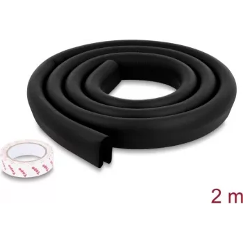 Delock PE putų apsauginis kraštų profilis 35 x 12 mm, 2 m, juodas 18486