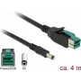Delock maitinimo USB laidas - USB PlusPower (12V) vyriškas į DC 2,1/5,5mm vyrišką - 12V - 4m - juodas