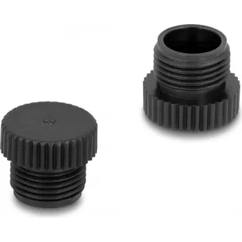 Delock apsauginis dangtelis M12 lizdui, prisukamas, plastikinis, IP67, juodas (60845)