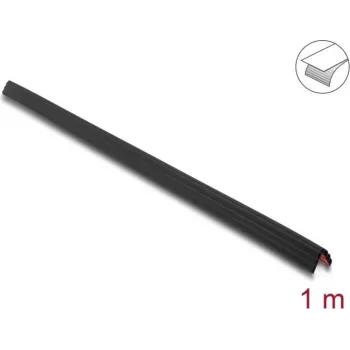 Delock PVC lipni apsauginė briaunų profilis su grioveliais, 40 x 40 mm, 1 m, juodas 18492