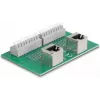 Delock RJ45 2 x Female to 2 x Terminal Block su mygtuku DIN bėgiui, kampu (66995)