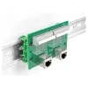 Delock RJ45 2 x Female to 2 x Terminal Block su mygtuku DIN bėgiui, kampu (66995)