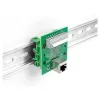 Delock RJ45 lizdas į gnybtų bloką su mygtuku DIN bėgiui, kampuotas (66993)