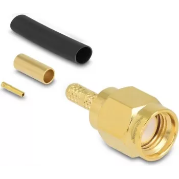 Delock RP-SMA crimp plug, skirtas RG-174/RG-316/RG-188, auksuoti kontaktai, 50 omų 91788