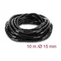 Delock Spiralinis kabelių apvijimas 15 mm skersmens 10 m juodos spalvos