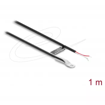 Delock temperatūros jutiklio kabelis M4 su 2 atvirais kabelių galais PVC apvalus B25/85 3435K 1 m