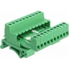 DELOCK Terminal Block Set DIN bėgiui, 10 kontaktų, 5,08 mm žingsnis, kampuotas