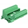 DELOCK Terminal Block Set DIN bėgiui, 10 kontaktų, 5,08 mm žingsnis, kampuotas