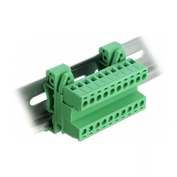 DELOCK Terminal Block Set DIN bėgiui, 10 kontaktų, 5,08 mm žingsnis, kampuotas