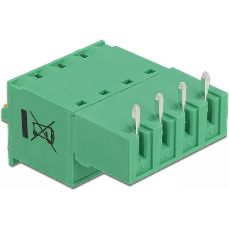 Delock gnybtų blokų rinkinys PCB plokštei, 4 kontaktų, 5,08 mm žingsniu, horizontalus, 66506