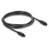 Delock TOSLINK laidas, kištukas–kištukas, 4 mm skersmens, 1,5 m, juodas