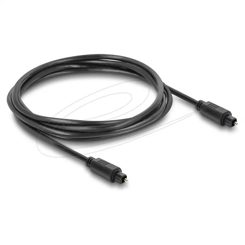 Delock TOSLINK laidas, kištukas–kištukas, 4 mm skersmens, 1,5 m, juodas