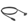 Delock TOSLINK optinis garso kabelis 1 m, 90° kampu lenktas į tiesų, 4 mm, juodas