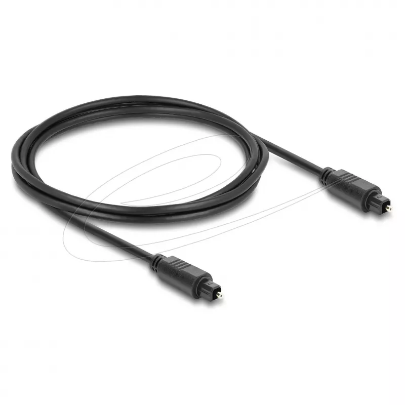Delock TOSLINK optinis garso laidas, kištukas–kištukas, 4 mm, 2 m, juodos spalvos