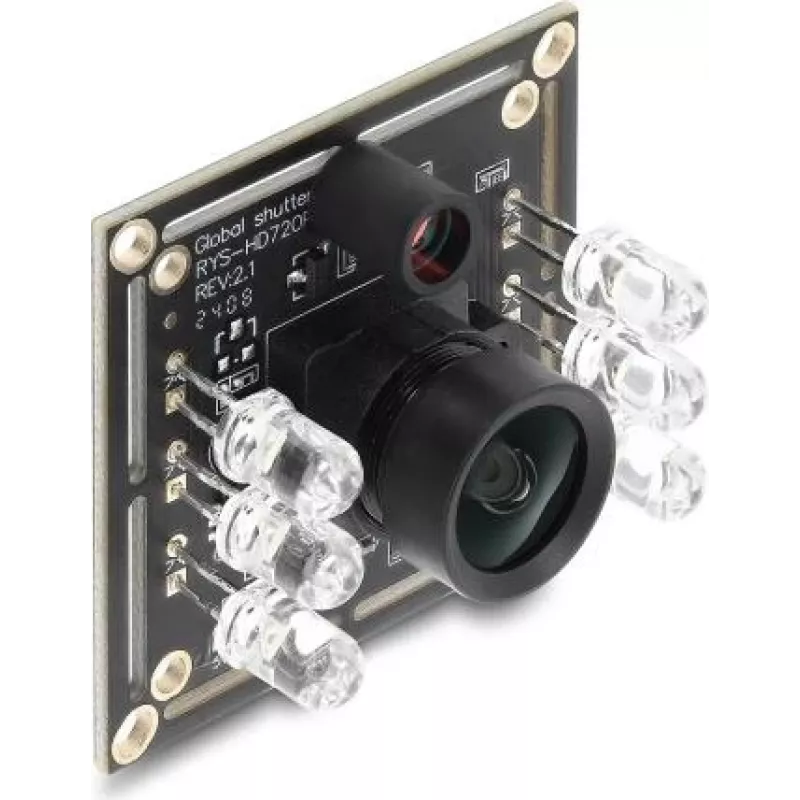 Delock USB 2.0 kameros modulis su globaliniu užraktu, juodas/baltas, 0,92 MP, 65°, 6 IR LED, fiksuotas fokusas 96412