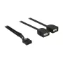 Delock USB 2.0 pinų antgalio į 2 x Type-A moterišką adapterio kabelis 40 cm 83823