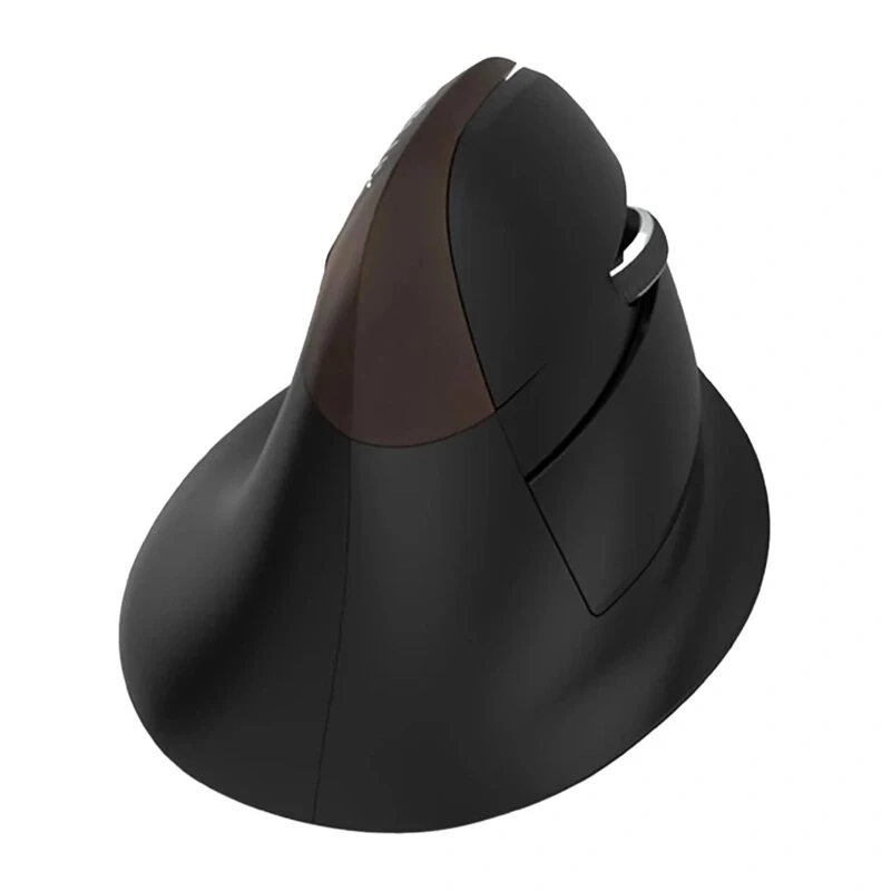 Delux M618 Mini Gold ergonomiška pelė – 2.4G / Bluetooth 5.0 / USB-C, 4000 DPI, dešinei rankai, vertikali