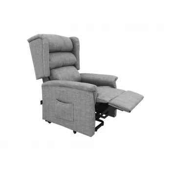 DEMARTA VIRGINIO Florida Grey Geriatric Standing Chair – elektrinis kėlimo fotelis su vienu varikliu, audinio apmušalai, 130 kg talpa