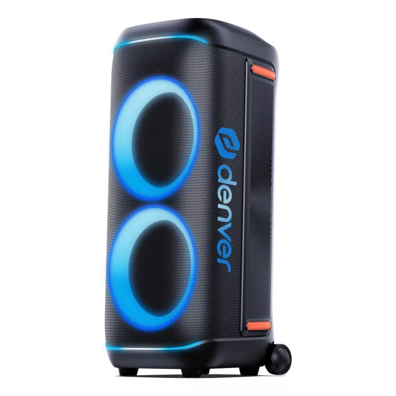 Denver BPS-470 Bluetooth kolonėlė su karoke, 2000W PMPO, 20W RMS, LED šviesomis, FM radiju, TWS, mikrofonas, juoda