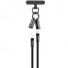 Devia 2-in-1 USB-C to Lightning Cable Lanyard 1,2m 27W Black
