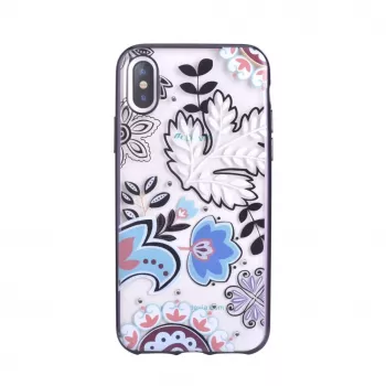 DEVIA Crystal Bloosom Dėklas, skirtas Apple iPhone X / XS – sidabrinis