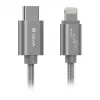 Devia Gracious USB-C–Lightning laidas, 1 m, pilkas